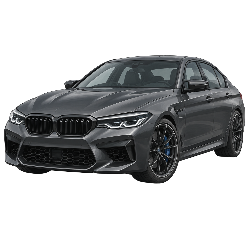 Illustration of a dark grey sedan